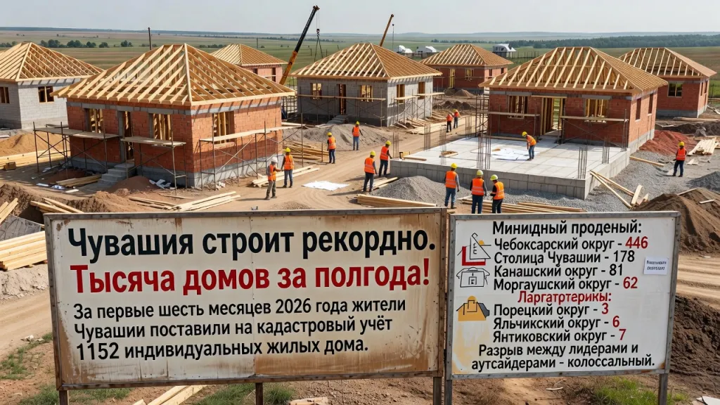 Чувашия строит рекордно. Тысяча домов за полгода!